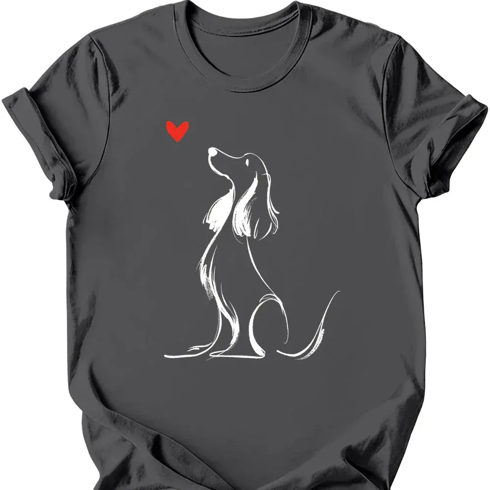 Cocker Spaniel sketch tee charcoal