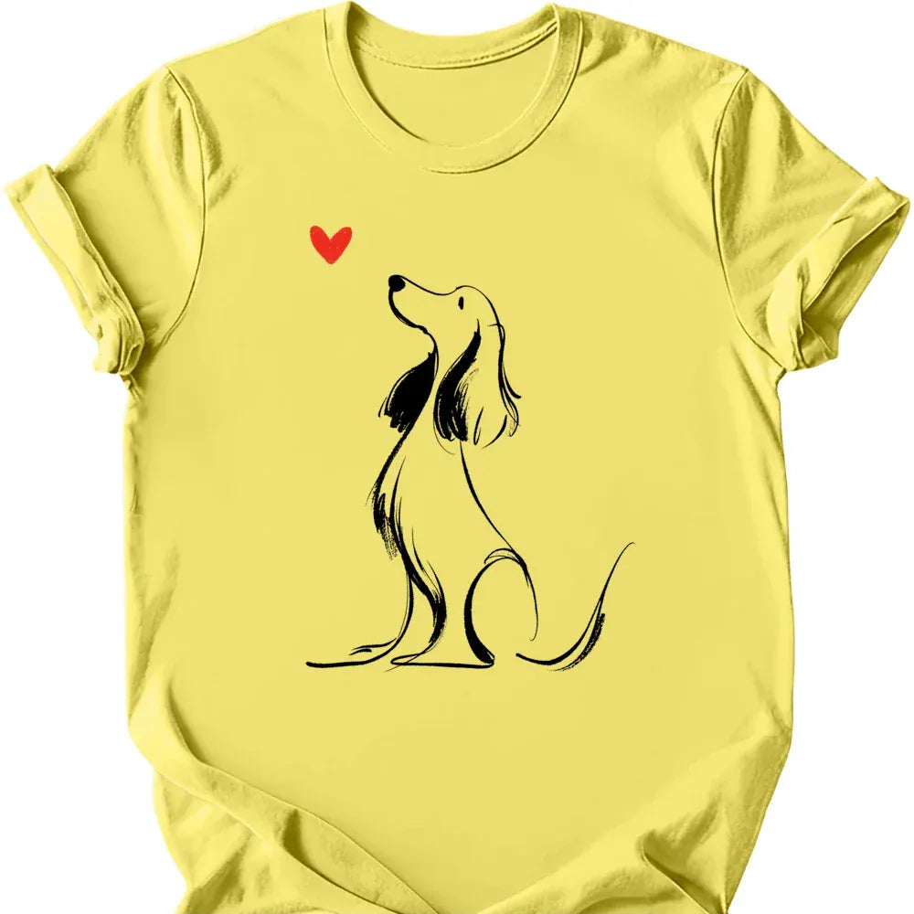Cocker Spaniel sketch tee cornsilk