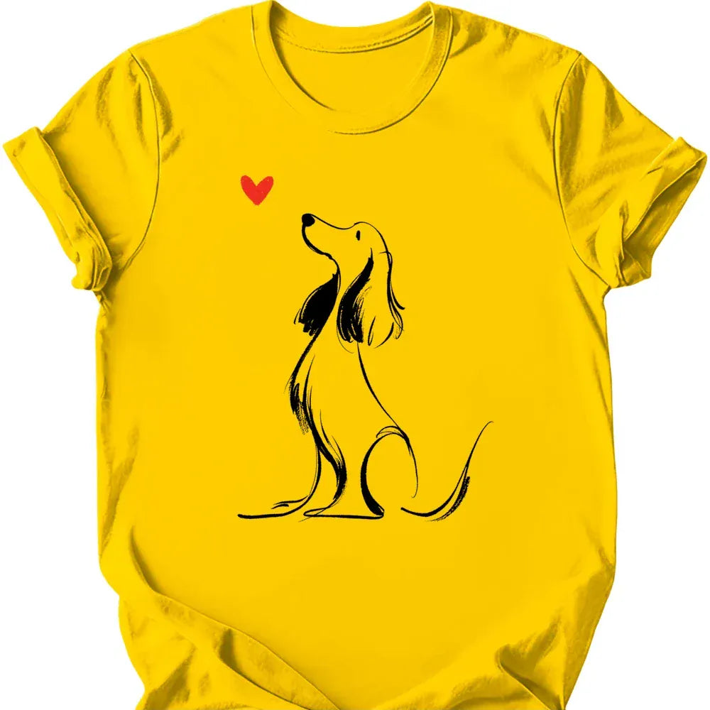 Cocker Spaniel sketch tee daisy