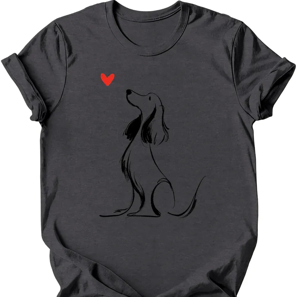 Cocker Spaniel sketch tee dark heather