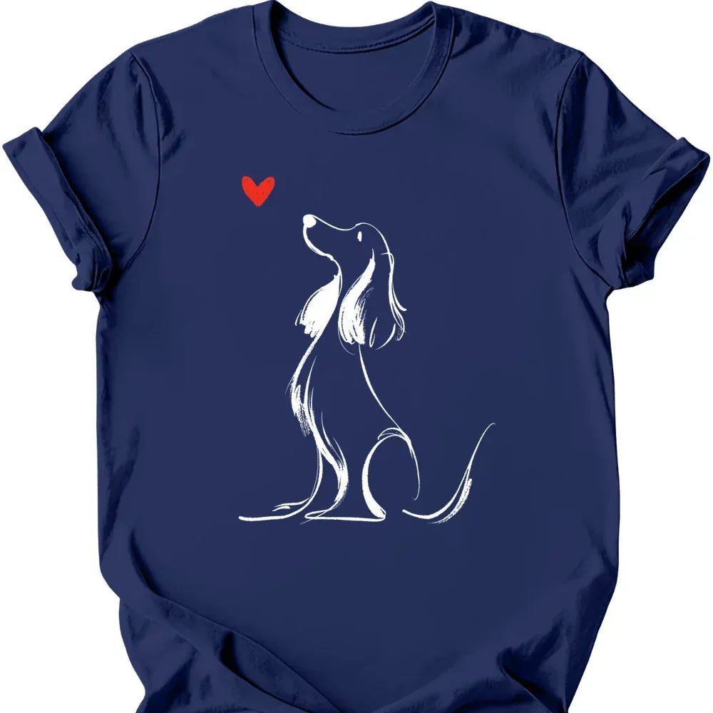 Cocker Spaniel sketch tee navy