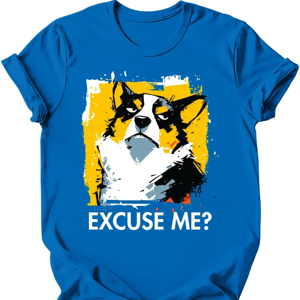 Corgi excuse me tee royal