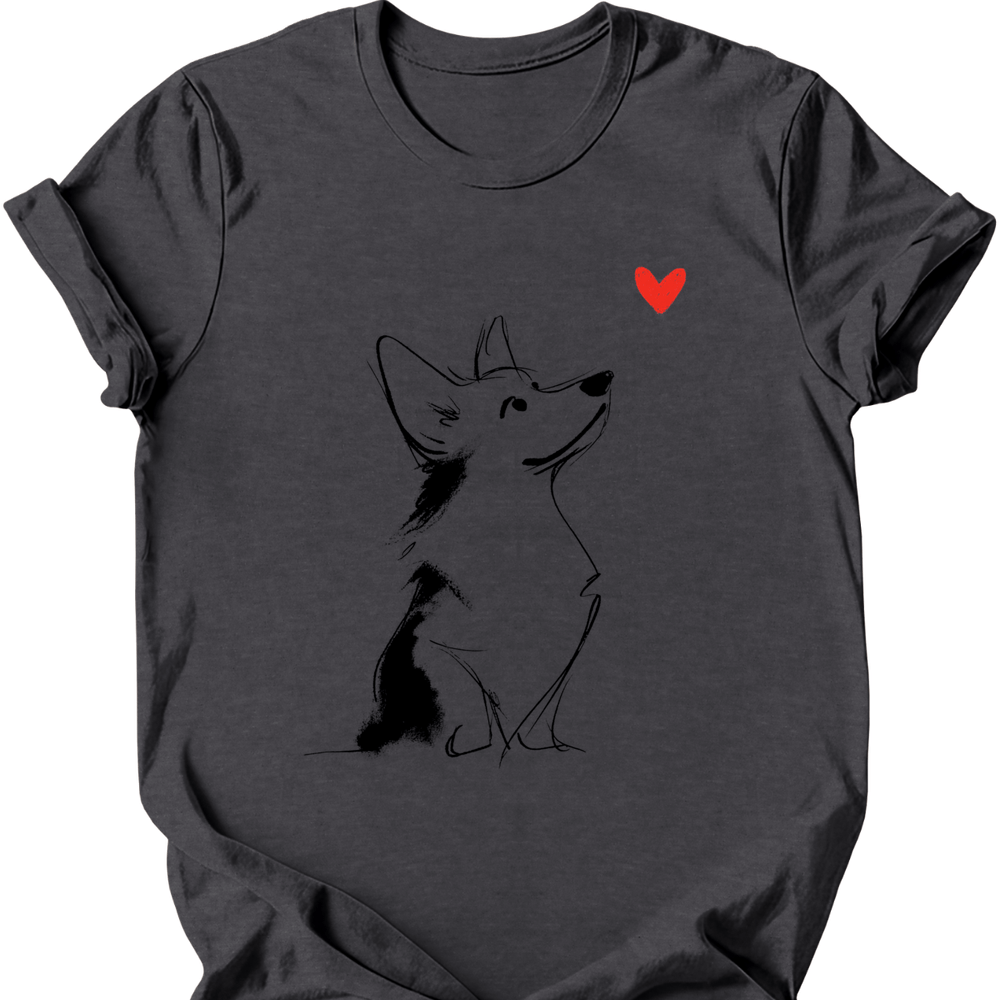 Corgi sketch tee dark heather