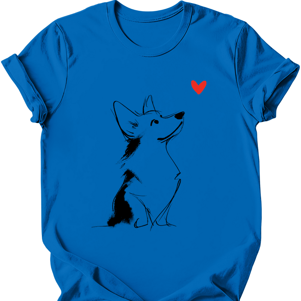 Corgi sketch tee royal