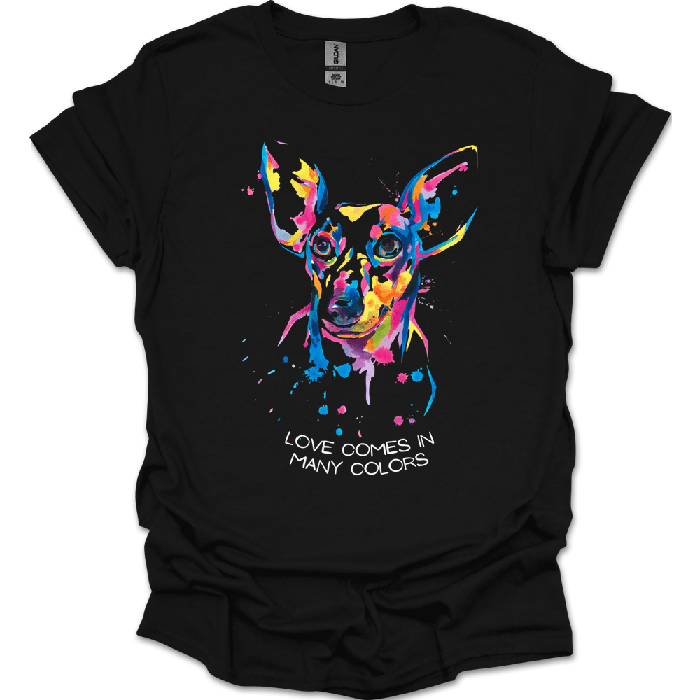 dachshund love comes in many colors shirt black