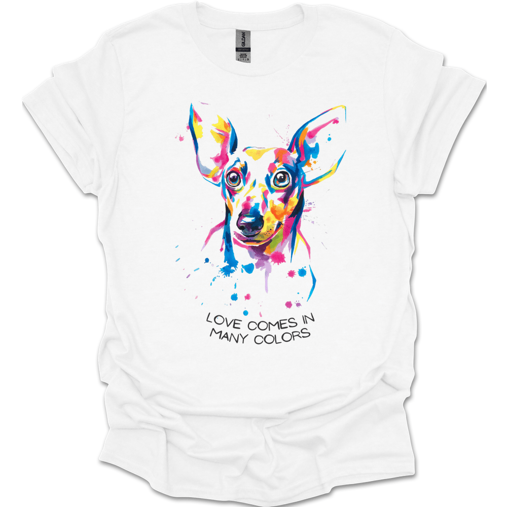dachshund love comes in many colors shirt white