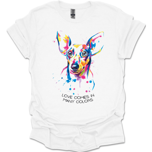dachshund love comes in many colors shirt white