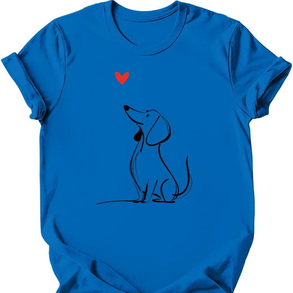 Dachshund sketch tee royal