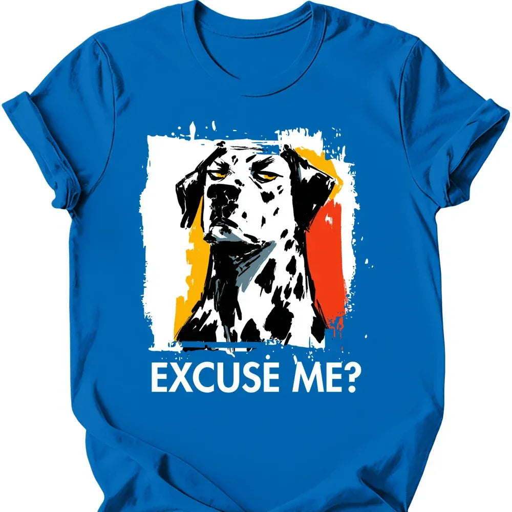 Dalmatian excuse me tee royal