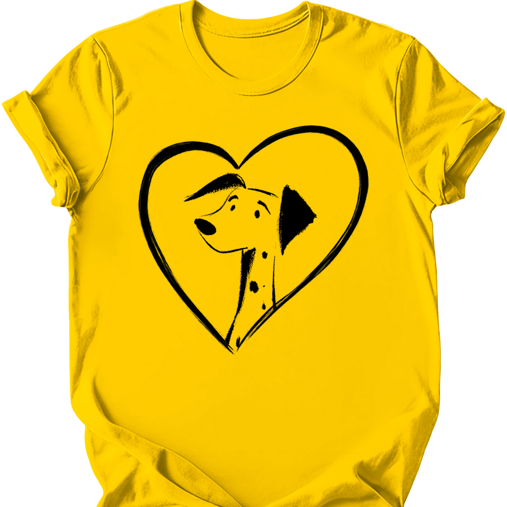 Dalmatian heart dog tee daisy