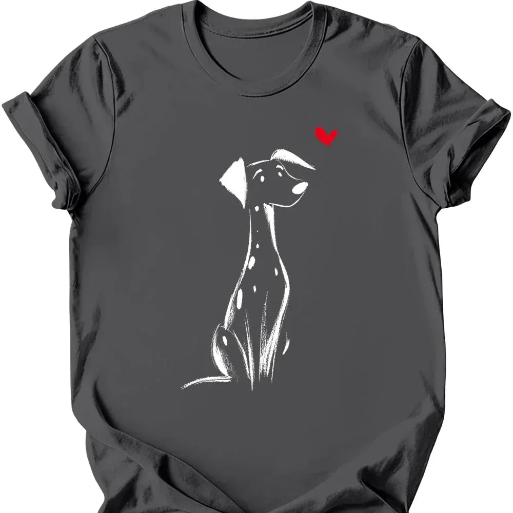 Dalmatian sketch tee charcoal