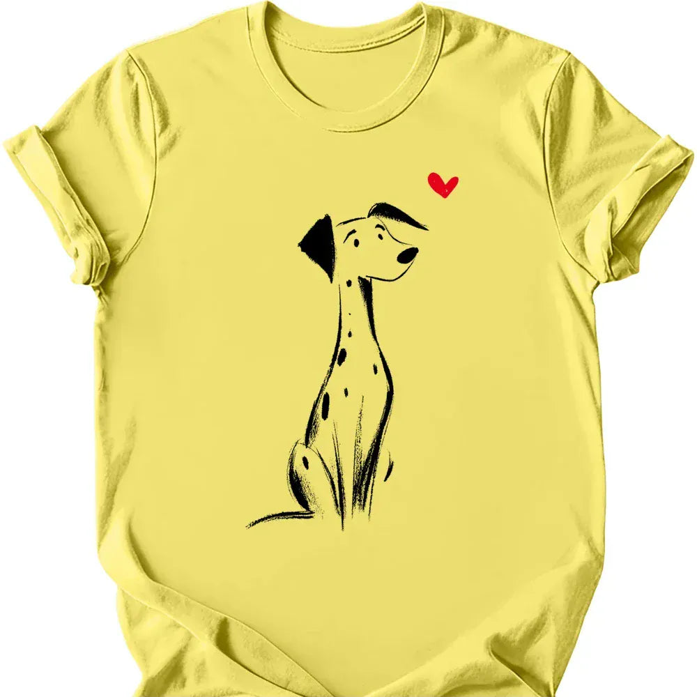Dalmatian sketch tee cornsilk