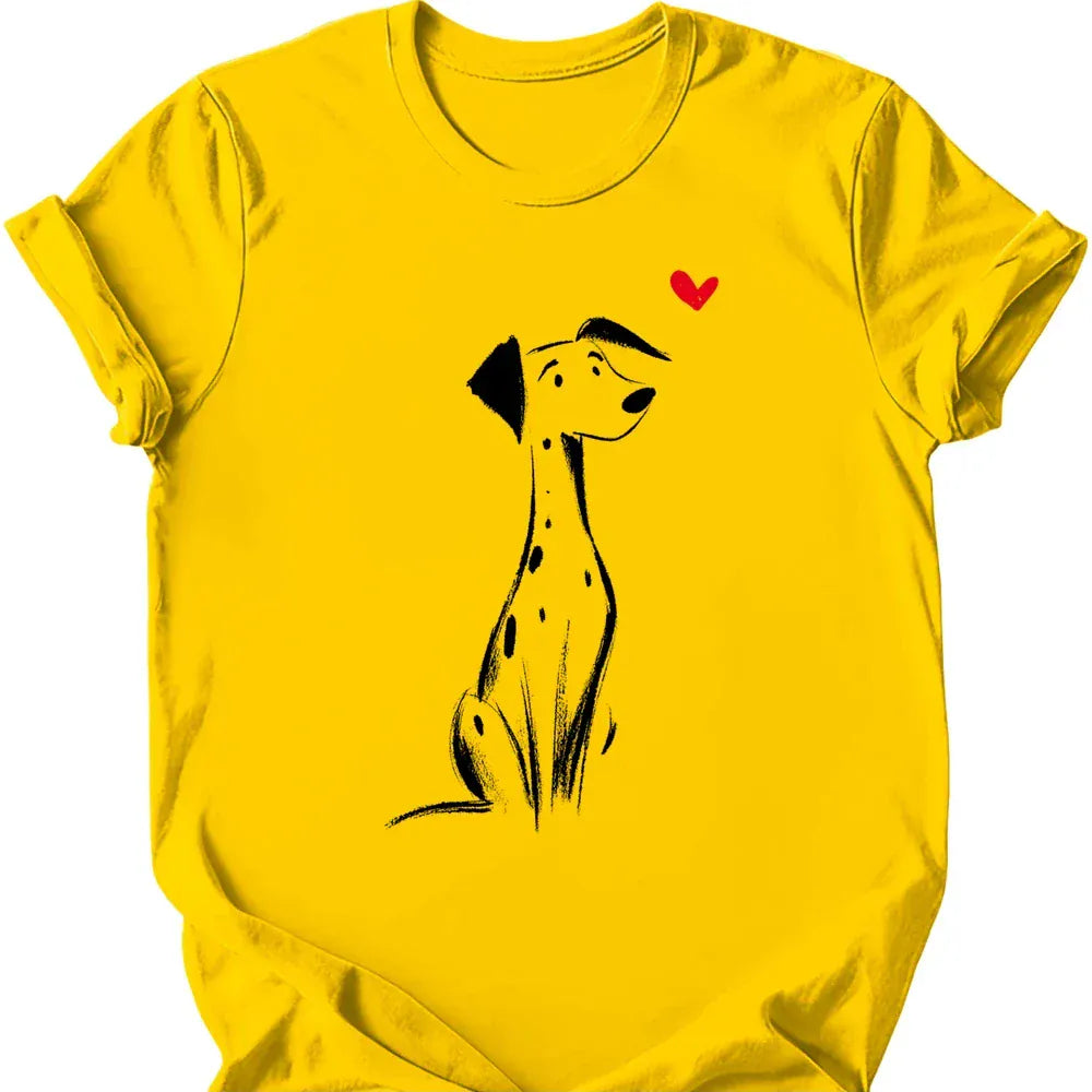 Dalmatian sketch tee daisy