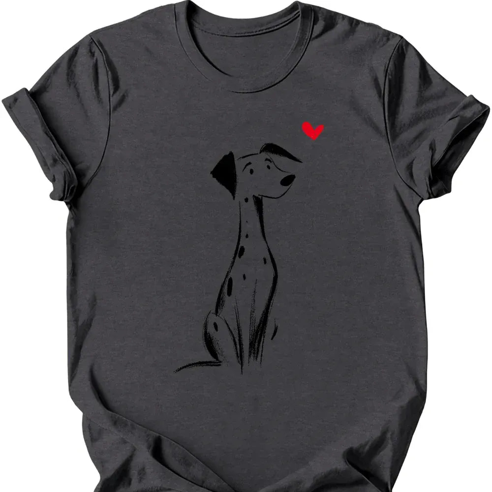 Dalmatian sketch tee dark heather