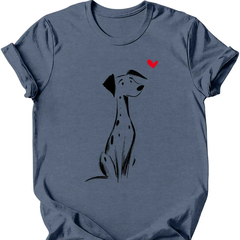 Dalmatian sketch tee heather indigo
