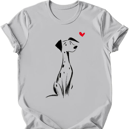 Dalmatian sketch tee ice grey