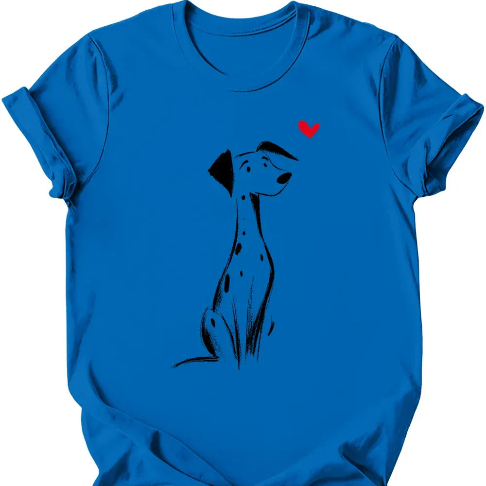Dalmatian sketch tee royal
