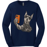 Doberman - Selfie Dog Long Sleeve