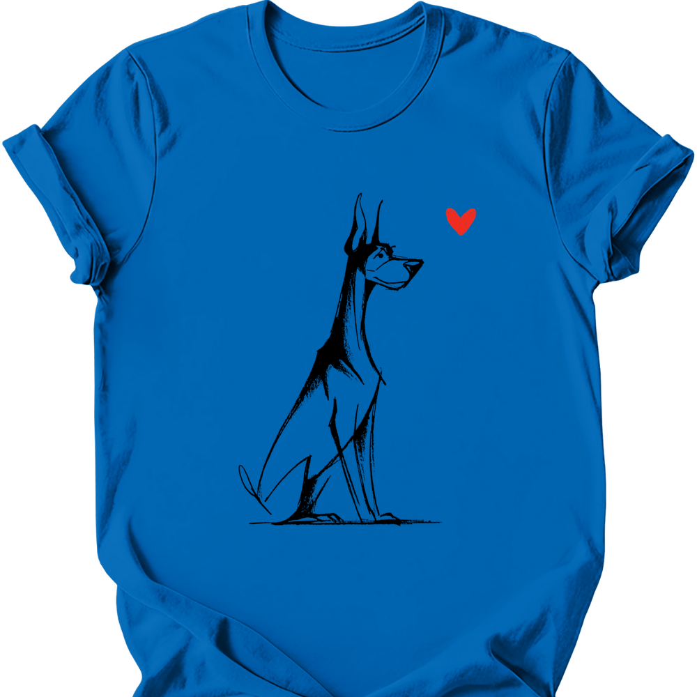 Doberman sketch tee royal