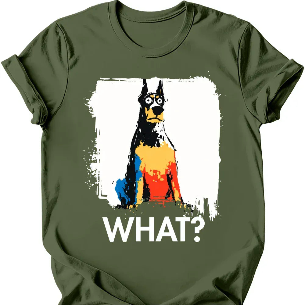 Doberman what tee military green