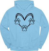 Dog Paw Heart Hoodie