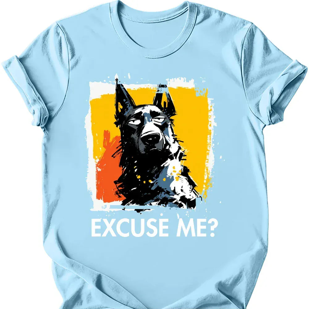 Dutch Shepherd excuse me tee light blue