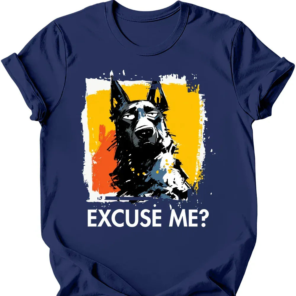 Dutch Shepherd excuse me tee navy