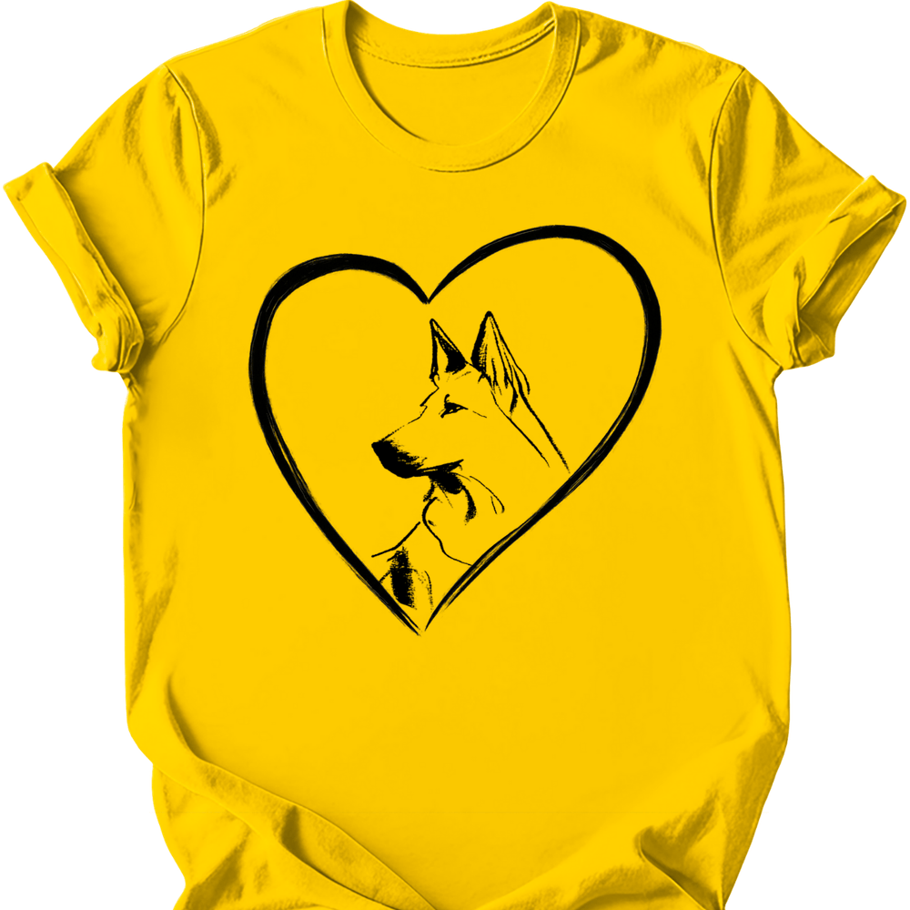 Dutch Shepherd heart dog tee daisy
