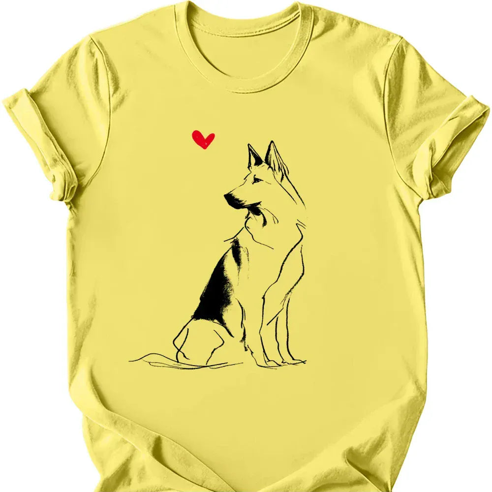 Dutch Shepherd sketch tee cornsilk