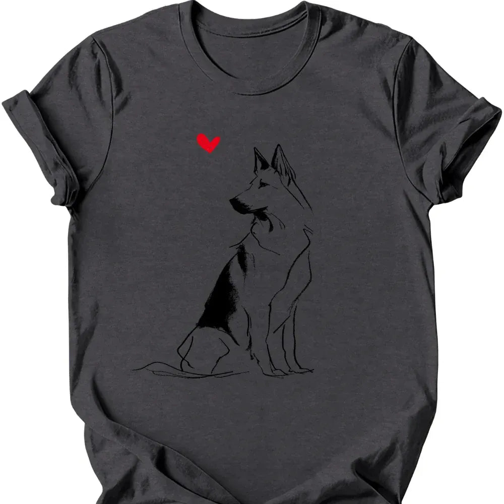 Dutch Shepherd sketch tee dark heather