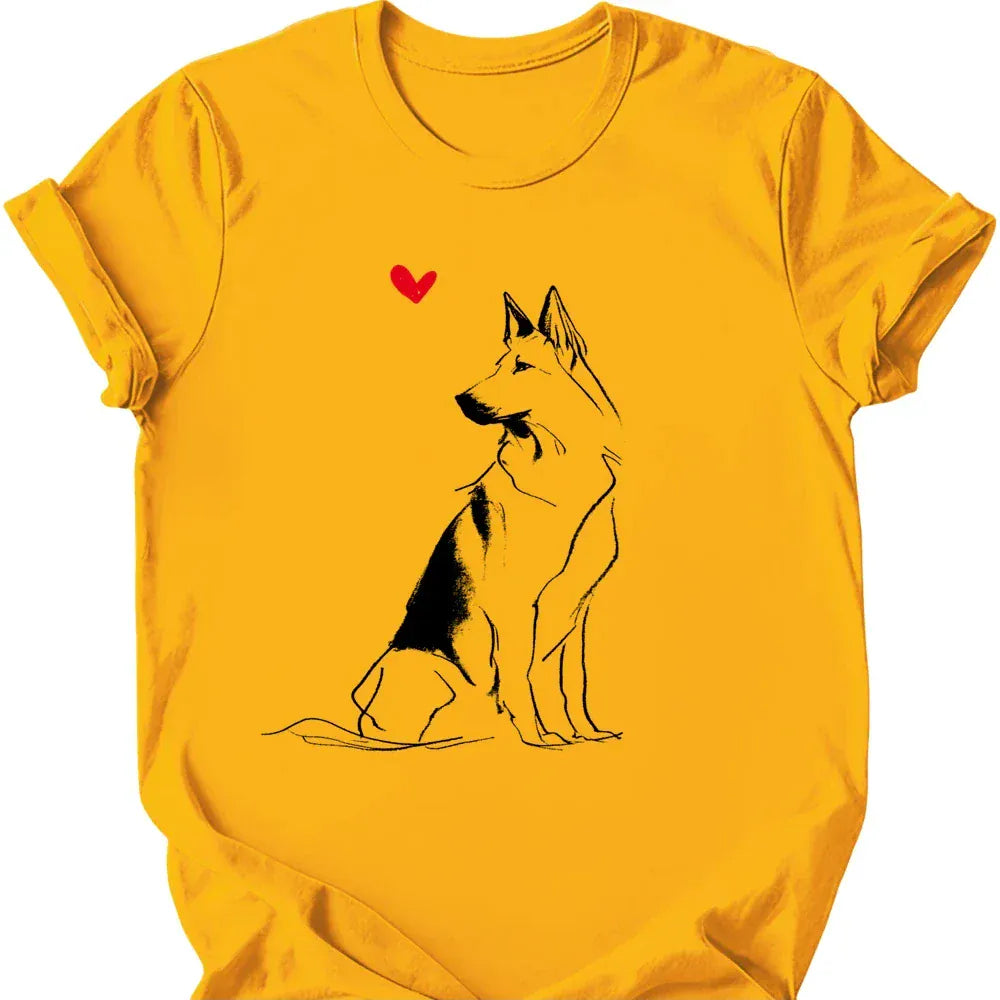 Dutch Shepherd sketch tee gold