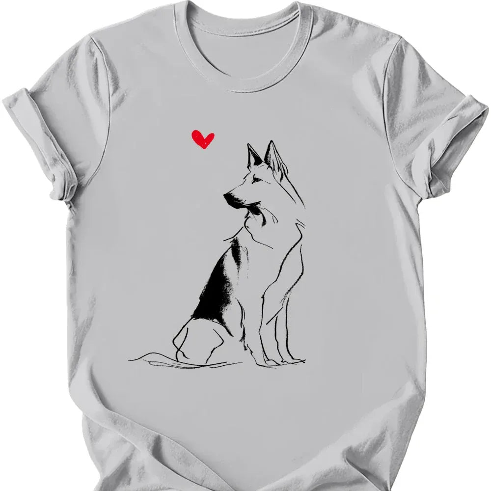 Dutch Shepherd sketch tee ice grey
