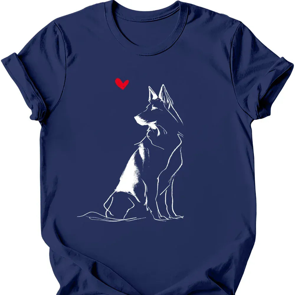 Dutch Shepherd sketch tee navy