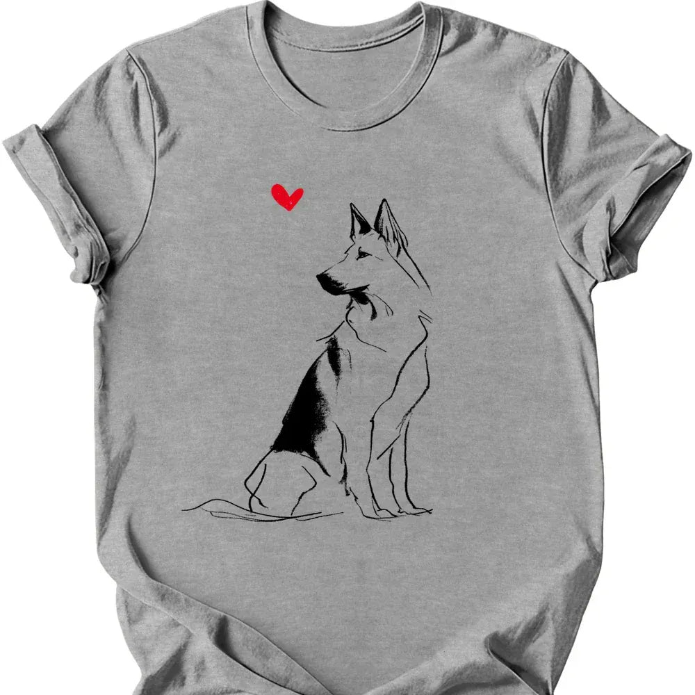 Dutch Shepherd sketch tee sport grey