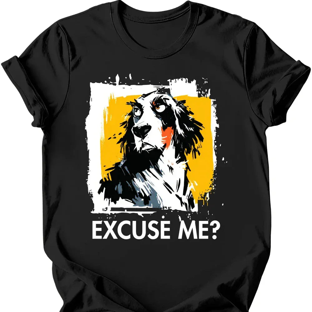 English Setter excuse me tee black