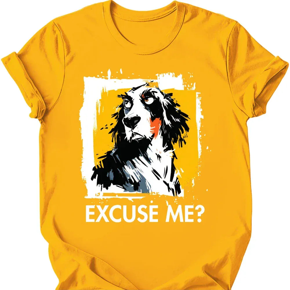 English Setter excuse me tee gold