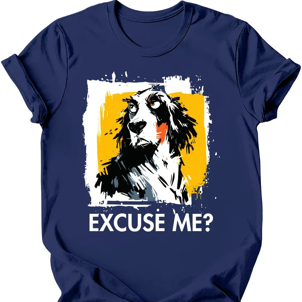English Setter excuse me tee navy