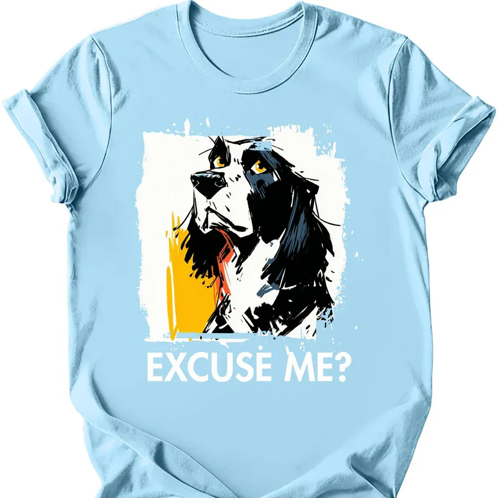 English Springer Spaniel excuse me tee light blue