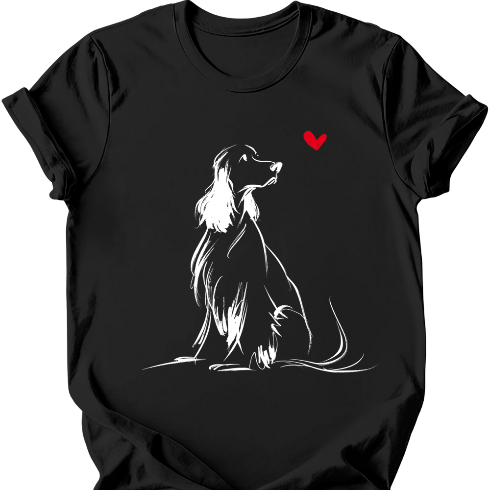 English Springer Spaniel sketch tee black