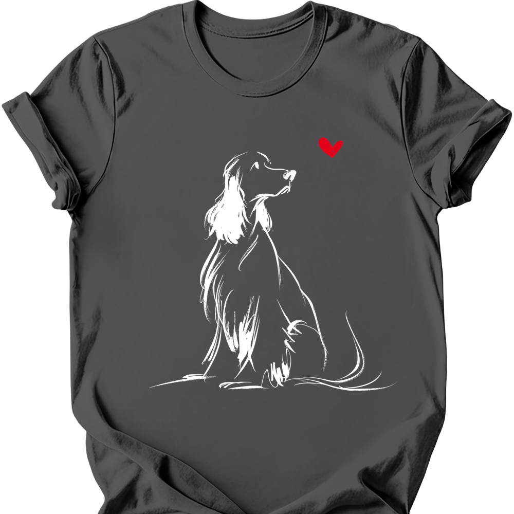 English Springer Spaniel sketch tee charcoal