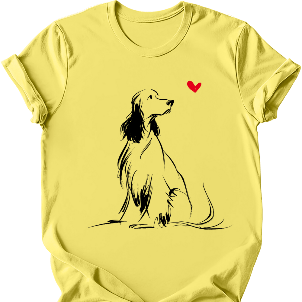 English Springer Spaniel sketch tee cornsilk