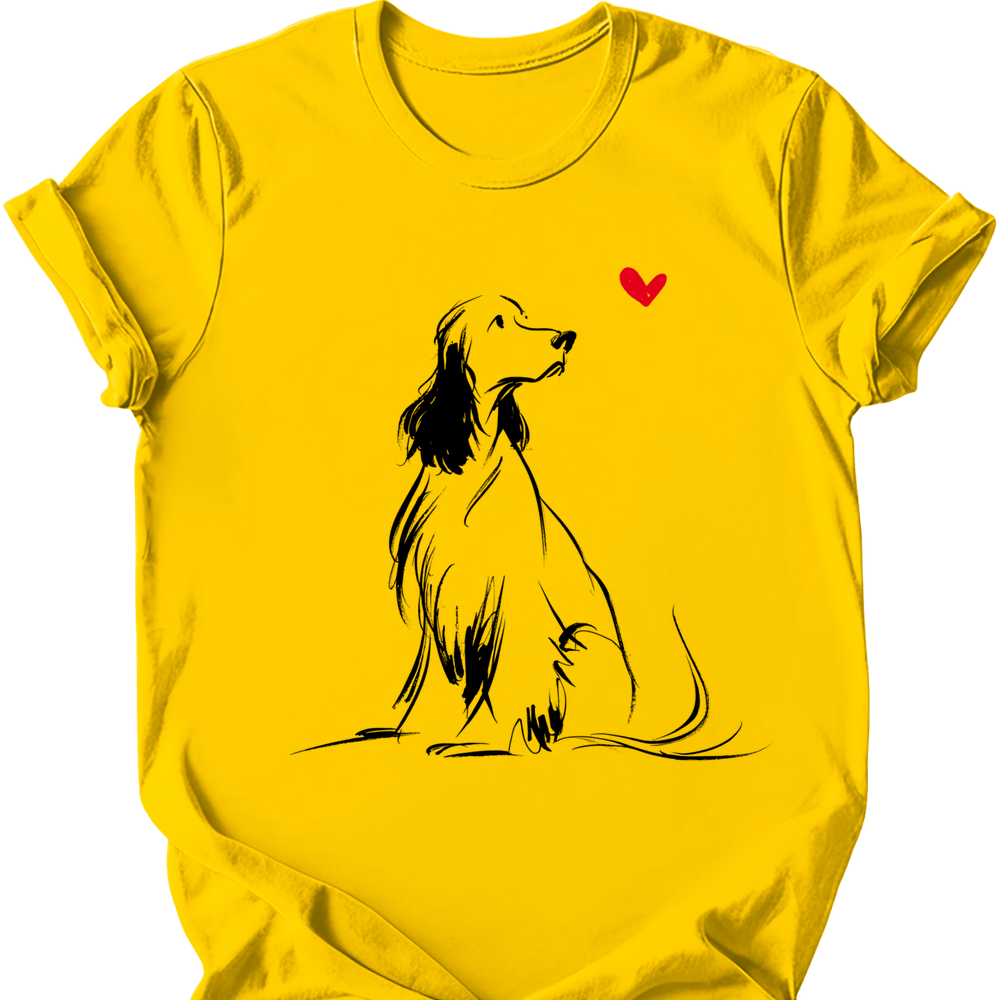 English Springer Spaniel sketch tee daisy