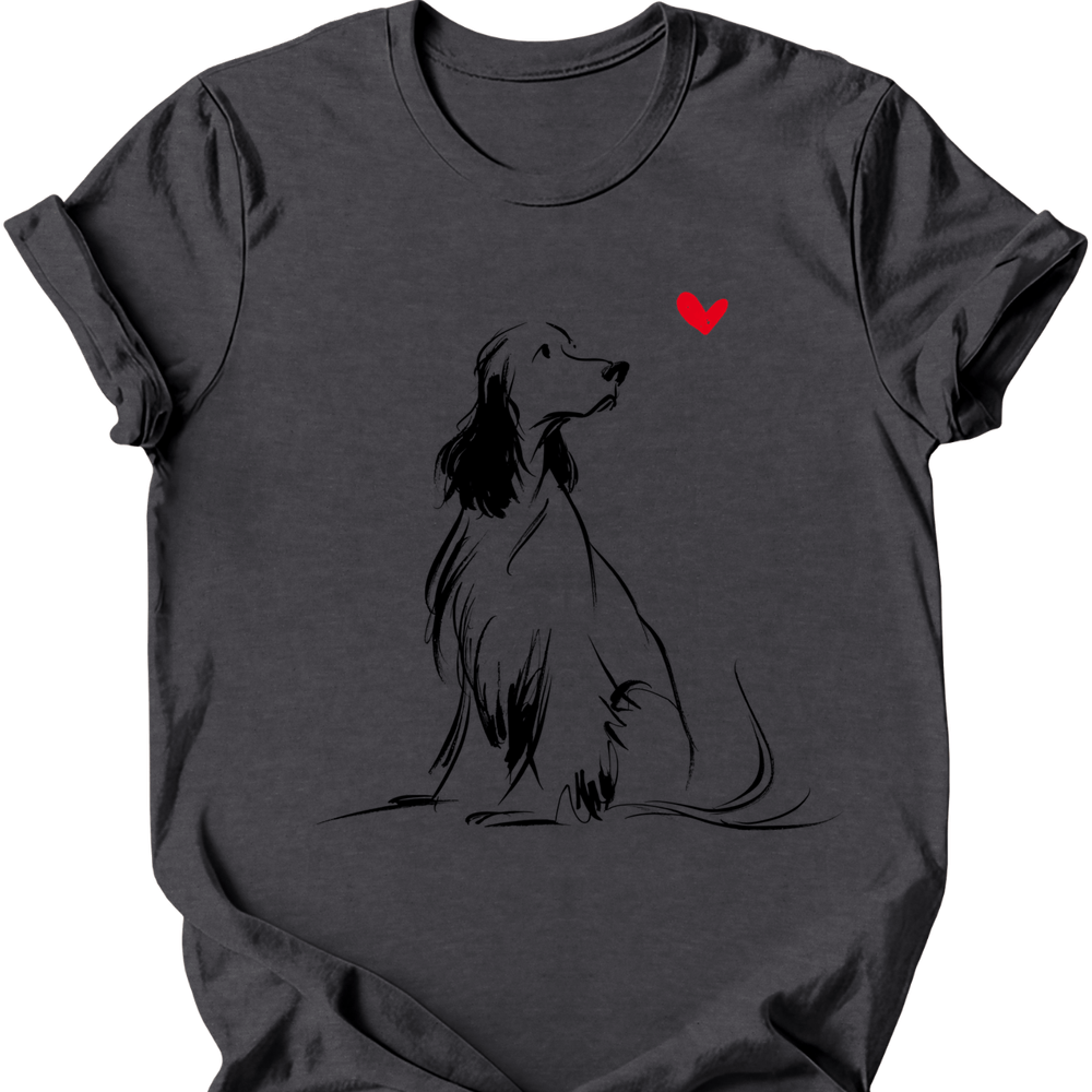 English Springer Spaniel sketch tee dark heather