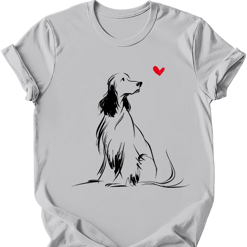 English Springer Spaniel sketch tee ice grey