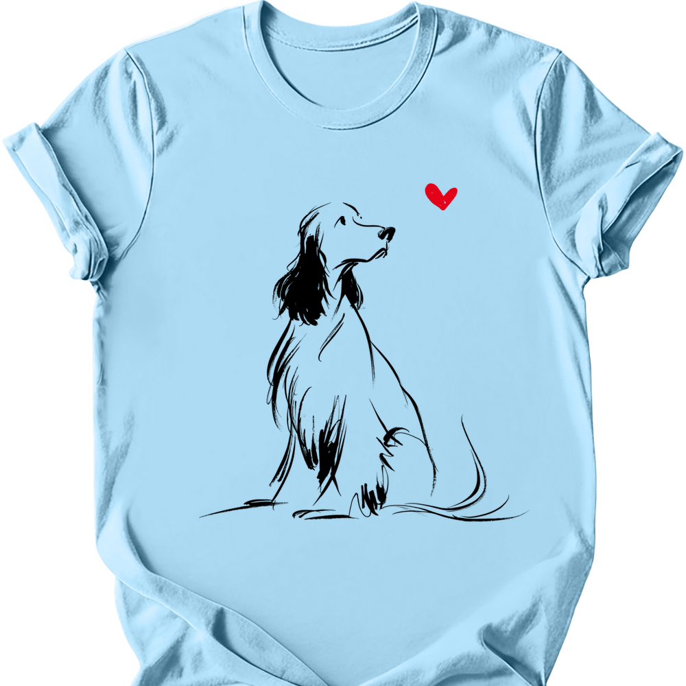 English Springer Spaniel sketch tee light blue