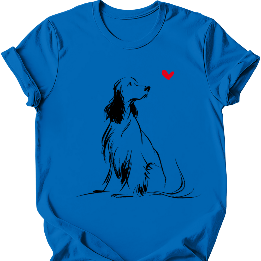 English Springer Spaniel sketch tee royal