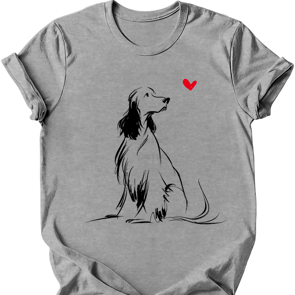 English Springer Spaniel sketch tee sport grey