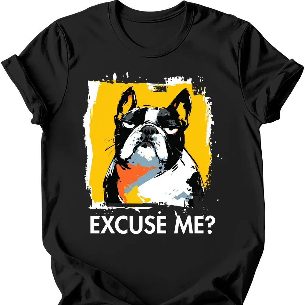 French Bulldog excuse me tee black