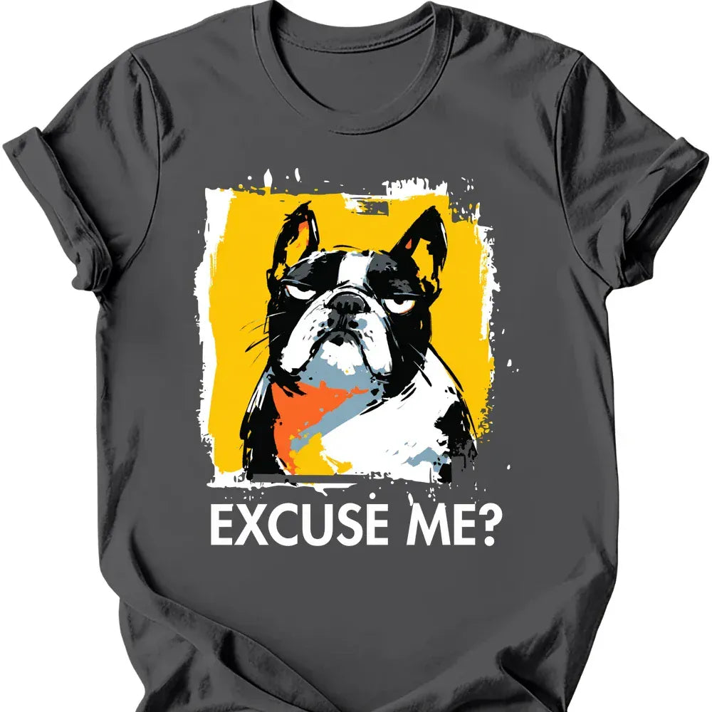 French Bulldog excuse me tee charcoal