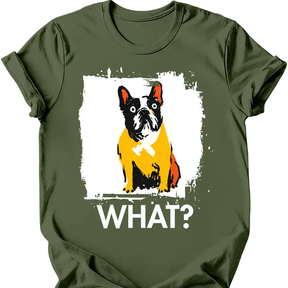 French Bulldog what tee military green